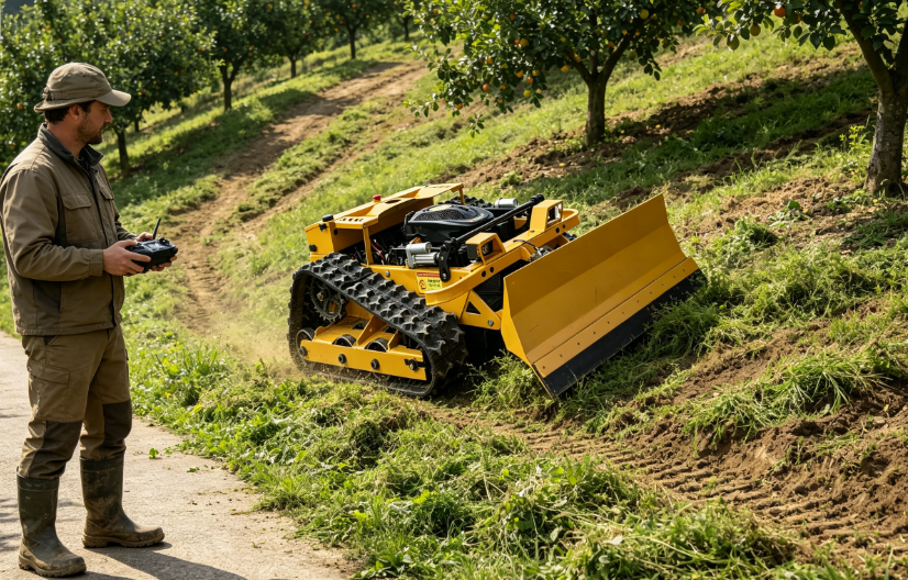 Field‑tested: YM‑550 Brushed Gasoline Remote‑Control Slope Mower Wins Praise From Customer George For Hillside Orchard Mowing